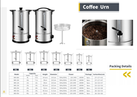 Chauffe-eau électrique commercial pour traiteur, cafetière, chauffe-thé pour traiteur, bureau, fêtes