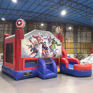 Structure gonflable <span class=keywords><strong>Spiderman</strong></span> pour intérieur et extérieur, avec toboggan et château rebondissant - Product Image 1