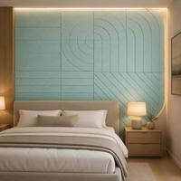Panel Akustik PET Felt CNC Custom OEM, Potongan Laser Bermotif, Peredam Suara untuk Proyek Desain Interior Komersial