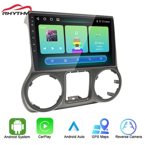 Dispositivo de Pantalla para Auto Rhythm de 10 Pulgadas HD IPS, Transmisión de Video en Línea a través de Wifi, Reproductor de Música BT sin Pérdidas, GPS Estéreo para JK Wrangler 2015-2017 - Product Image 1