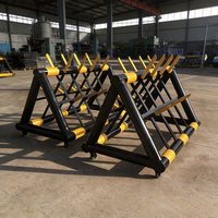 Barrera de Aislamiento Escolar Amarilla y Negra Personalizable, Barrera de Seguridad Portátil, Bloqueador de Carreteras Plegable, Bolardo de Acero
