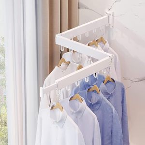 Three Folds Stainless Steel Clothes Airer <b>Wall</b> <b>Mounted</b> Clothes <b>Rail</b> 120 cm Extendable Foldable Bathroom Rack 18 Hooks Mail Order - Product Image 2