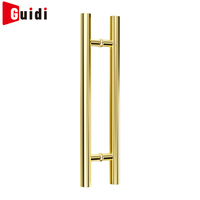 Poignées de porte en verre en acier inoxydable en forme de H modernes pour les portes de bureaux, d'hôtels et de salles de bain - Haute qualité