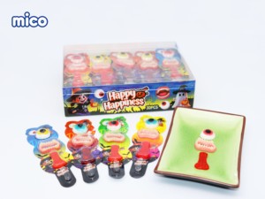 Bonbons gélifiés d'Halloween délicieux et amusants en forme de blocs multicolores aromatisés aux fruits, en boîte, pour les collations des enfants - Product Image 1
