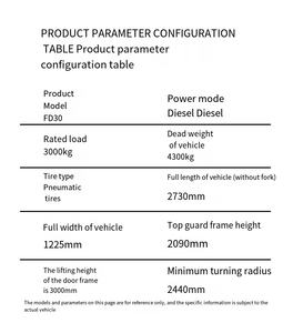 2025 מותאם אישית חדש 3000 ק "ג/3ton קיבולת 3m 4 מ מלגזה משאית מנוע דיזל - Product Image 6