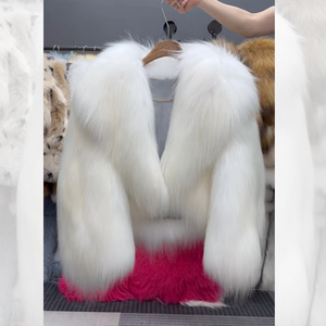 Manteaux courts en fourrure de raton laveur véritable de luxe de haute qualité pour femmes, en fourrure longue, épais et moelleux, vestes amples et chaudes pour l'hiver - Product Image 3