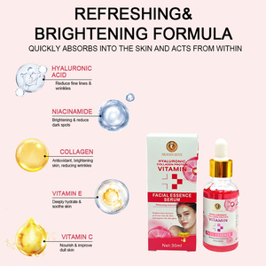 Suero Facial de Alta Calidad con 30 ml de Ácido Hialurónico, Colágeno y Vitaminas, Antienvejecimiento, Antiarrugas y Reafirmante para Mujeres - Product Image 4