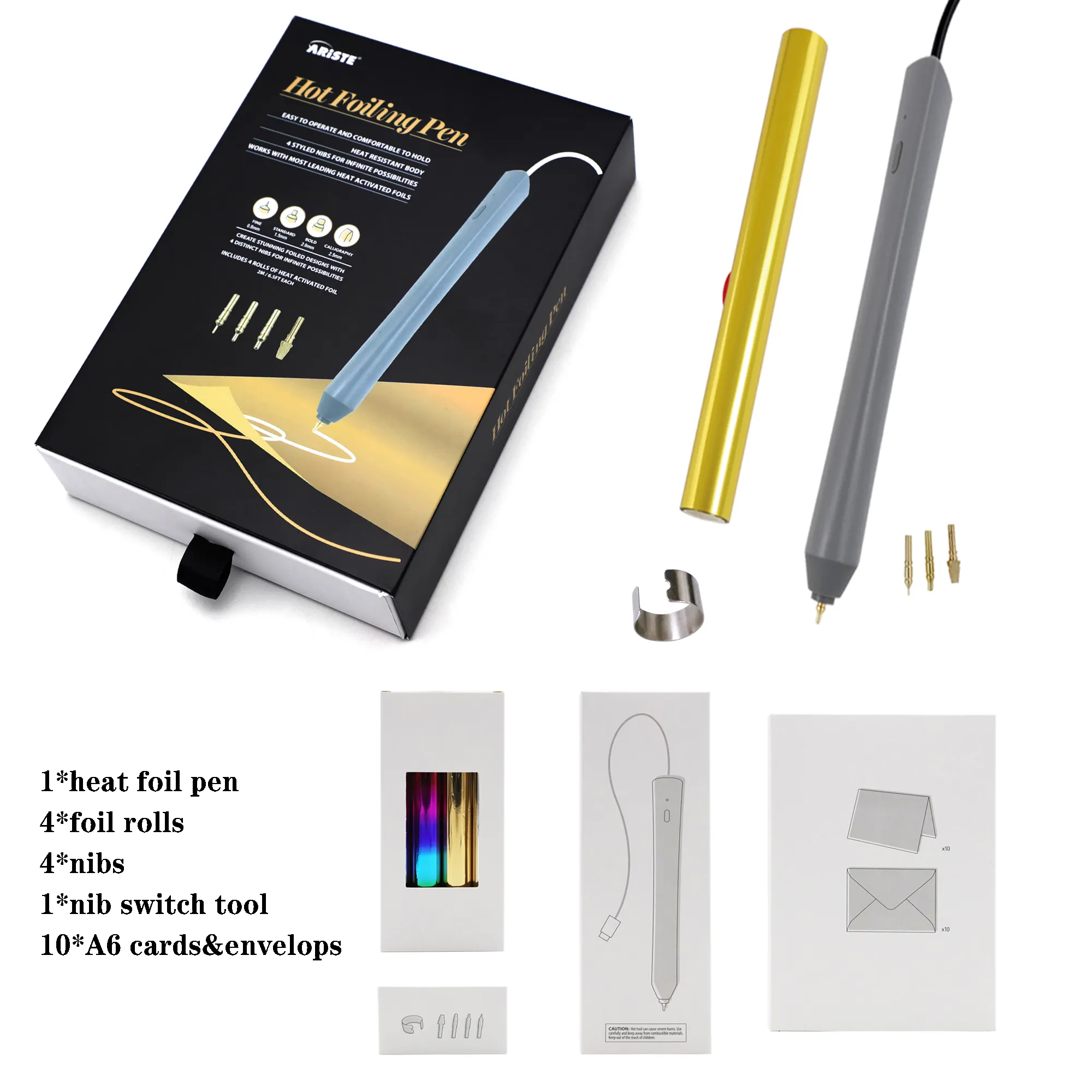 28065 Usb Power Folie Quil Freestyle Pen Hete Folie Pen Set Voor Diy Papieren Kaart Ambachtelijke Warmtepen Voorzien Automatisch
