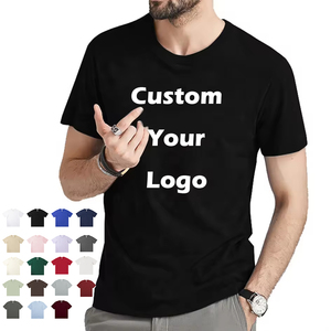 Custom Men's T-Shirt Printing Knitted Fabric Casual Work Tee Shirts with Logo Own Brand Promotional Customizable T-Shirts