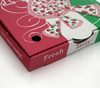 Caja de Embalaje de Pizza de Cartón Corrugado Kraft Personalizada, Desechable, para Comida Rápida para Llevar, con Impresión de Logotipo Personalizado, Barata al por Mayor de Fábrica