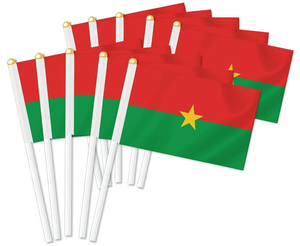 Рекламный флаг для выборов, 14*21 см, Маленькие Ручные развевающиеся флаги для Буркина с пластиковым шестом - Product Image 4