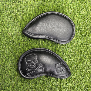Venta al por mayor: Juego <span class=keywords><strong>de</strong></span> 10 fundas protectoras <span class=keywords><strong>de</strong></span> cuero PU impermeables con diseño <span class=keywords><strong>de</strong></span> calavera para palos <span class=keywords><strong>de</strong></span> <span class=keywords><strong>golf</strong></span>, directamente <span class=keywords><strong>de</strong></span> fábrica, personalizables. - Product Image 4