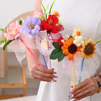 Fleurs artificielles faites à la main pour bouquets, couronnes et arrangements DIY, décoration pour la fête des mères, Noël, en coton, design créatif