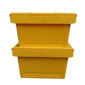 Cajas de Almacenamiento Resistentes con Tapa Adjunta, Apilables y Encajables, Contenedor de Plástico para Mudanza - Product Image 6