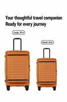 Valise trolley rigide en PC à ouverture frontale moderne, avec serrure TSA, roues silencieuses pivotantes, grande capacité, unisexe, vente en gros d'usine