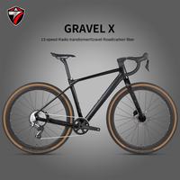 Sepeda Gravel Karbon 13 Speed 700c Rem Cakram Hidrolik Penggantian Gigi Elektronik Nirkabel Ringan Tahan Lama Tahan Air