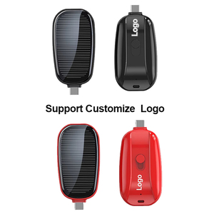 Xách tay mini 1200mAh năng lượng mặt trời ngân hàng điện nhanh Sạc Loại C pin bên ngoài sạc Keychain điện thoại poverbank nhà máy điện cao - Product Image 3