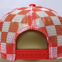 Casquette de camionneur unisexe en maille écossaise Casquette de style urbain avec maille à carreaux Casquette d'été d'extérieur en maille à carreaux sur les côtés