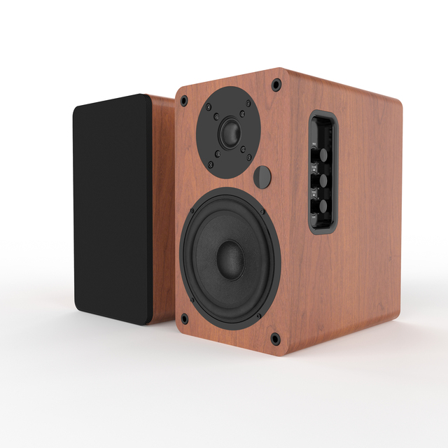 Sided Mount Active Bookshelf Speaker with 120W RMS Stereo Bass Sound System with Music Movie News Sound Effects in Home Theatre