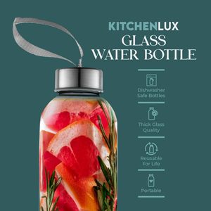 Bouteille d'eau en verre personnalisée avec logo par sublimation, capacité de 10 oz à 34 oz, sans BPA, écologique, anti-fuite, compatible micro-ondes et lave-vaisselle - Product Image 5