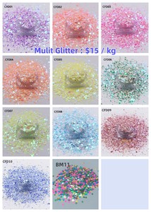 Đa óng ánh long lanh hỗn hợp Chunky pastel glitters không độc hại vật liệu polyester cho nghệ thuật thủ công mỹ nghệ Nail Slime trang trí - Product Image 6