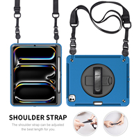 Étui robuste pour tablette avec support rotatif à 360°, stylet et protection caméra pour iPad Pro 13 pouces M5 2025 (modèles A3360, A3361, A3362)