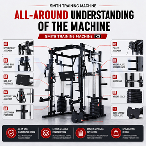 Équipement de musculation commercial pour la maison : Gantry pour l'exercice des pectoraux, des biceps, des muscles des jambes et des deltoides - Product Image 2