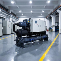 Refroidisseur d'eau industriel 80HP à compresseur à vis refroidi par air, unité de réfrigération haute efficacité