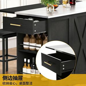 Portable kitchen <b>island</b>, multi-functional restaurant worktable for export and cross-border trade, simple storage <b>table</b> for home - Product Image 1