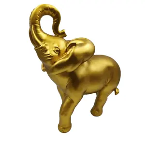 Luxury light creative fashionable home modern restaurant decoration handicrafts faith golden elephant ornaments