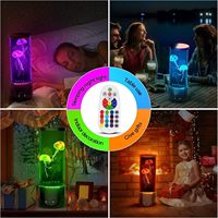 Multicolor gelatina pecera acuario Medusa lava lámpara LED medusas lámpara de luz nocturna