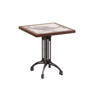 Modern Cafe Restaurant Coffee Shop Furniture Set High Quality PU Leather Wood Top Optional Colors <b>Tables</b> Chairs for Mall Use - Product Image 6