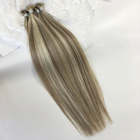 En gros 12A Remy Micro Lien Perles Double Dessiné Européen Cheveux Humains Nano Anneau Extension de Cheveux Européen