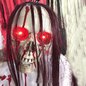 2022 New Skeleton Style Voice-activated Lighting Props Hanging Ghost Blood Scary Skeleton Item - Product Image 4