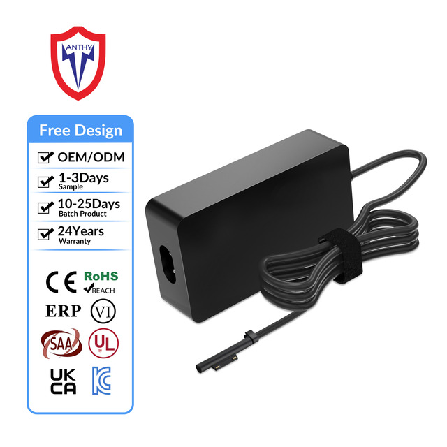 Surface Laptop Magnetic PD 65W Fast Charger Microsoft AC Power Adapter CE RoHS FCC for for Cross Border Seller