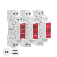 Voltmètre DC 3 voies, mini voltmètre modulaire à LED, stabilisateurs de tension 11V-310V DC, détecteur de tension à montage sur rail DIN, voltmètre Chayo