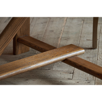 Ensemble de table à manger en verre transparent durable de luxe moderne, rectangulaire, en bois massif pour hôtel, appartement