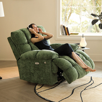 Moderne simple paresseux inclinable à bascule électrique multifonctionnel nuage canapé tissu salon chaise massage caractéristique cadre en métal