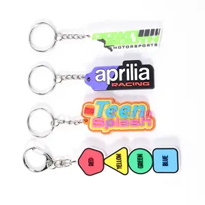 Factory Custom Shape Logo 2D 3D Enamel KeyChain Name Letter Zinc Alloy Metal Keyring Keychain