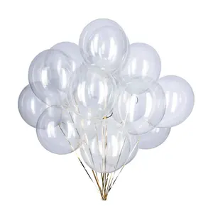 中国制造商定制气球乳胶多尺寸小型透明透明气球结婚周年快乐气球
