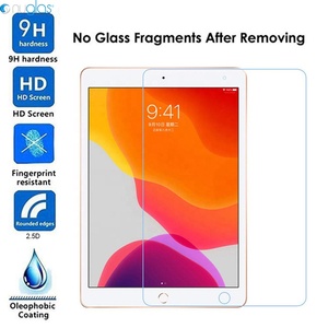 Protector de Pantalla para <span class=keywords><strong>Tablet</strong></span> HD Transparente con Dureza 9H, Película de Vidrio Templado 2.5D de 0.3mm para iPad Pro 12.9 11 10.2 Air 10.5 Pro 13 Air 11 - Product Image 1