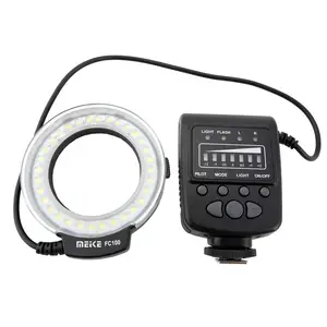 Anillo de luz Flash Speedlite FC-100 GN15, anillo de luz Led externo para selfi, para Nikon, Canon, Panasonic, Olympus