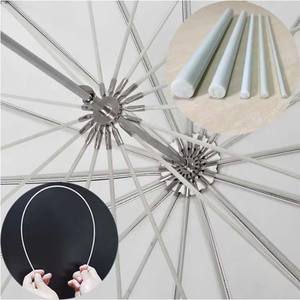 Varillas de Fibra de Vidrio Ligeras y Flexibles de 1 mm, 1.5 mm, 2 mm y 3 mm para Armazón de Paraguas, Anticorrosión, Protección Solar, Servicios de Doblado y Corte - Product Image 1