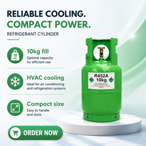 Mélange de <span class=keywords><strong>gaz</strong></span> réfrigérant HFO R452a pour remplacer le R404A en système CVC basse et moyenne température, certifié CE DOT, compatible OEM, en bouteille - Product Image 2