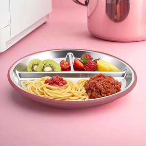Ensemble de repas pour bébé et tout-petit en acier inoxydable de qualité alimentaire avec ventouse en silicone amovible personnalisable - Product Image 4