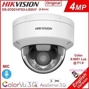 Hikvision Orijinal DS-2CD2147G3-LIS2UY 4MP ColorVu3.0 AcuSense Akıllı Hibrit Işık Dahili Mikrofonlu PoE Dome <span class=keywords><strong>IP</strong></span> Ağ Kamerası Dış Mekan - Product Image 3