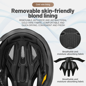 Mũ bảo hiểm xe đạp siêu nhẹ, chất lượng cao, thiết bị đạp xe dành cho người lớn, thông gió tuyệt vời, thiết kế bằng sáng chế, đèn hậu từ tính - Product Image 6