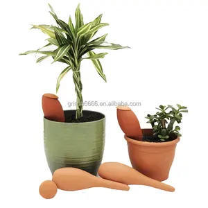 Terracotta Irrigatie Gieter Gieter Natte Pot Terracotta Klei Zelfbewatering Spikes Container