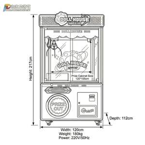 Máquina Recreativa Comercial XL de 120x112cm, Gigante, de Pie, de Metal, Profesional, para Atrapar Premios y Juguetes - Product Image 6
