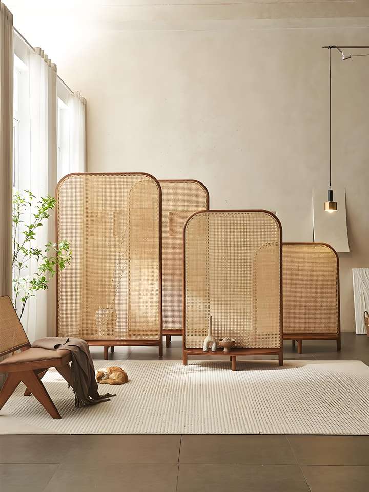 Nordic Rattan Screen for Living Room and Bedroom, Simple and Modern ...